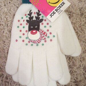 NEW NWT JOE BOXER MAGIC STRETCHY KNIT GLOVES REINDER HOLIDAY CHRISTMAS GIFT